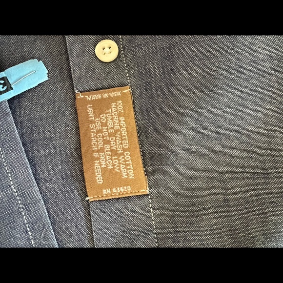 Gitman Bros. French Blue Wide Spread Collar 15.5/33 - Picture 4 of 4